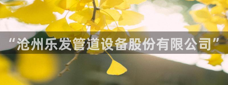 赢咖体育官网：“沧州乐发管道设备股份有限公司”