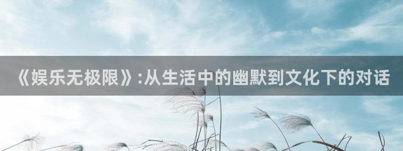 赢咖代理：《娱乐无极限》:从生活中的幽默到文化下的对话